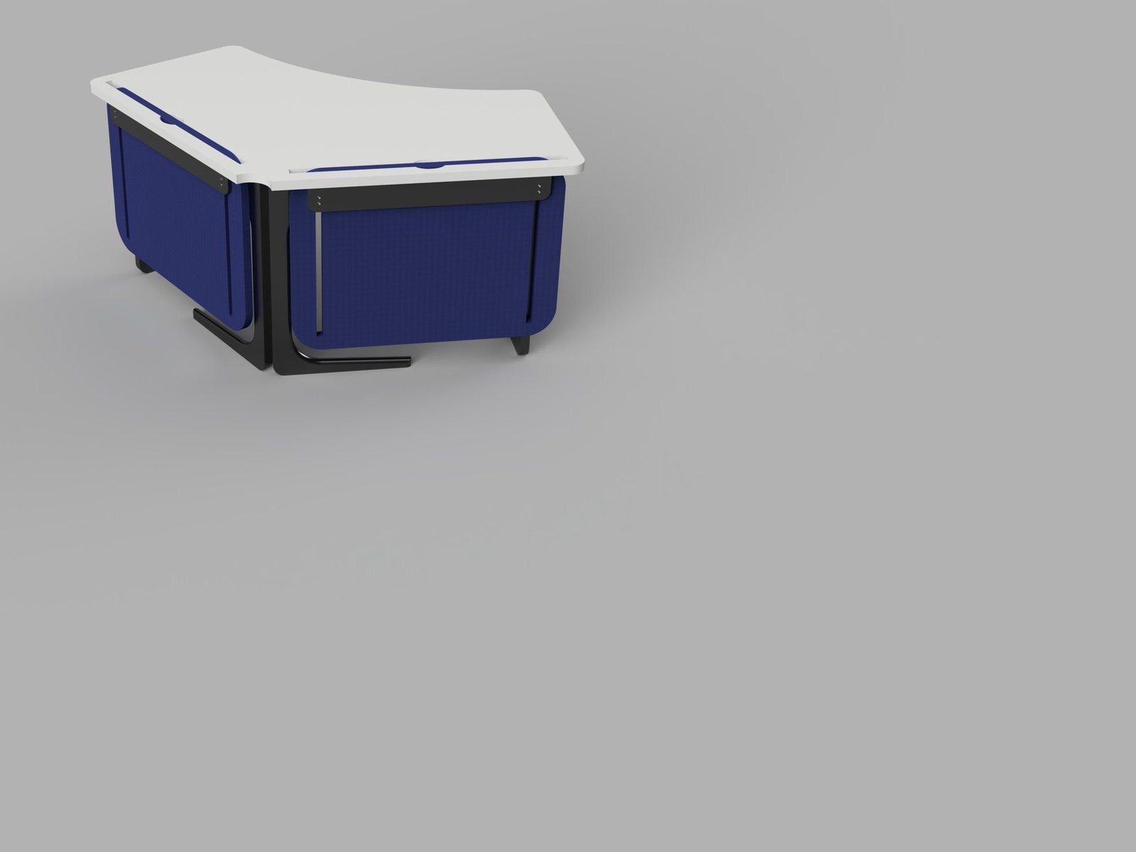 A single Confluence module seen from above with the screens stowed