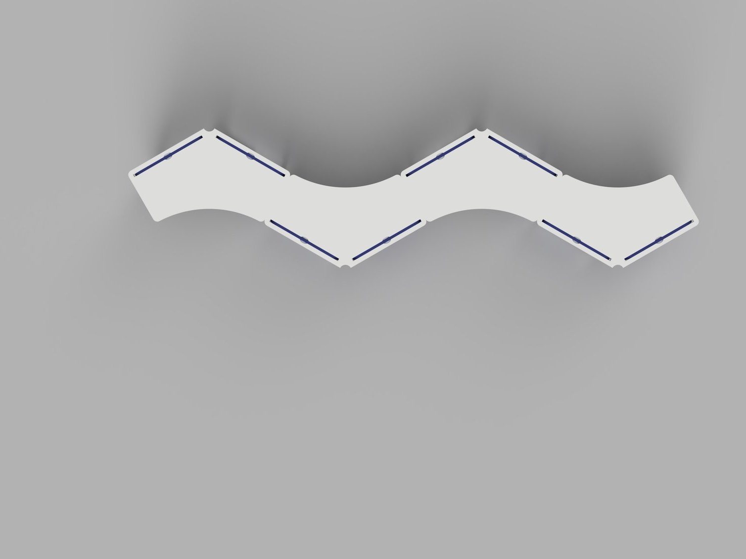 A serpentine run of Confluence modules seen from above