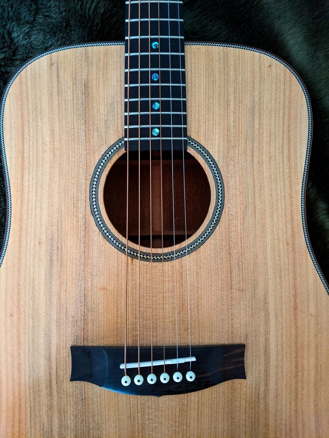 Blackwood dreadnought acoustic guitar face