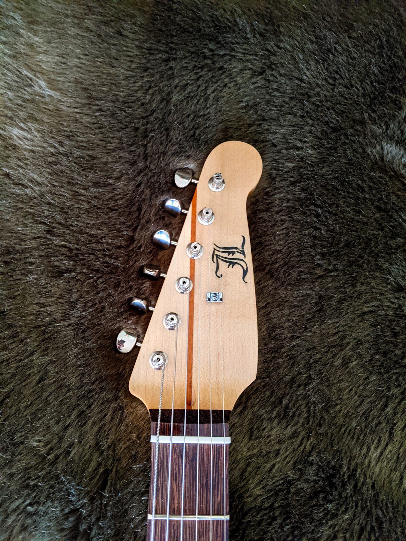 Headstock of the Telecaster in rock maple